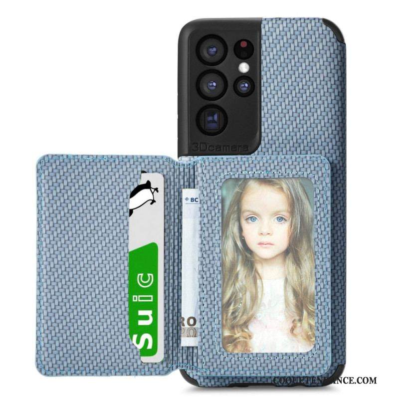 Coque Samsung Galaxy S21 Ultra RFID Porte-Cartes Support