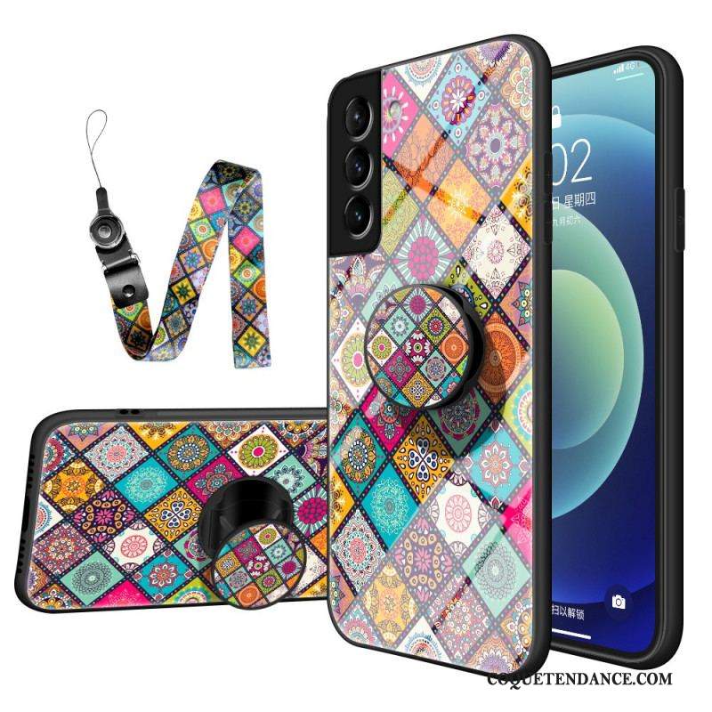 Coque Samsung Galaxy S22 Plus 5G Support Magnétique Patchwork