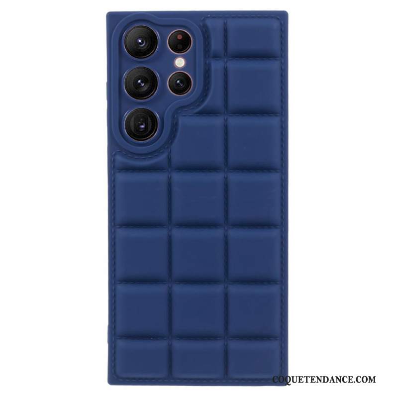 Coque Samsung Galaxy S24 Ultra 5G Texture Doudoune Quadrillée