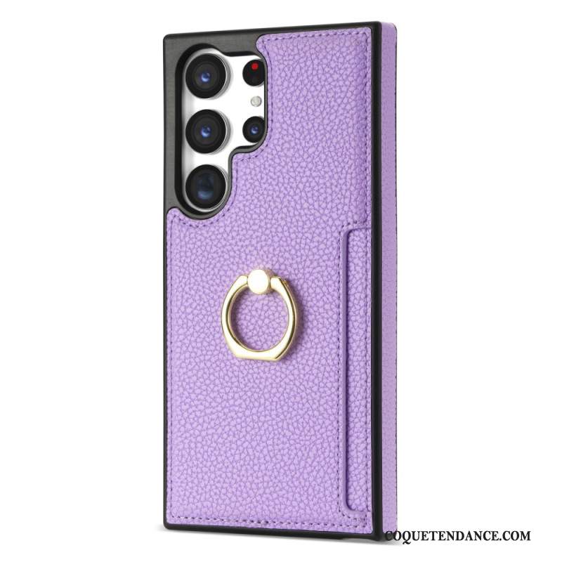 Coque Samsung Galaxy S24 Ultra avec Anneau-Support et Portefeuille