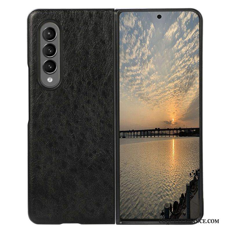 Coque Samsung Galaxy Z Fold 3 5G Simili Cuir Texturé