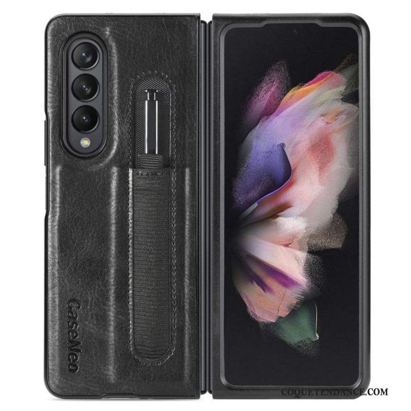 Coque Samsung Galaxy Z Fold 3 5G Style Cuir Porte-Stylet CASENEO