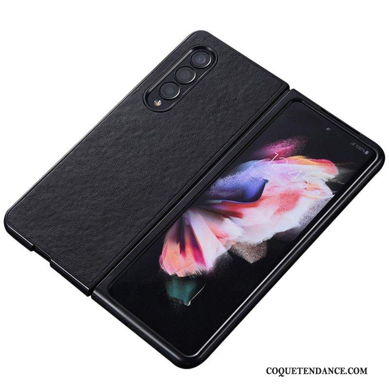 Coque Samsung Galaxy Z Fold 4 Simili Cuir Texture Nylon