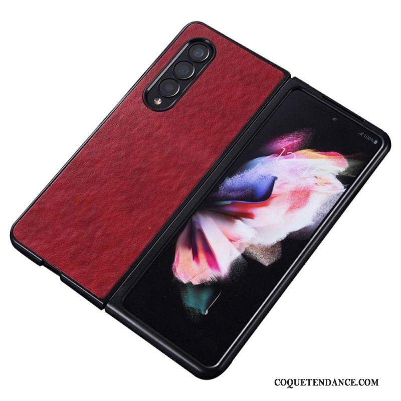 Coque Samsung Galaxy Z Fold 4 Simili Cuir Texture Nylon