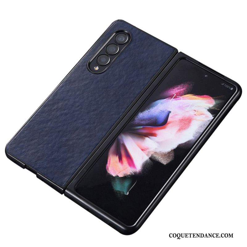 Coque Samsung Galaxy Z Fold 4 Simili Cuir Texture Nylon