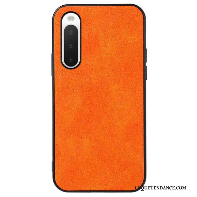 Coque Sony Xperia 10 IV Style Cuir Litchi