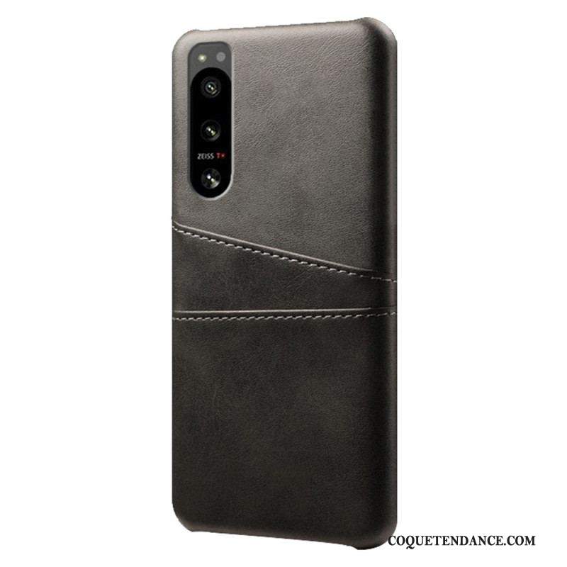 Coque Sony Xperia 5 IV Effet Cuir Porte-Cartes