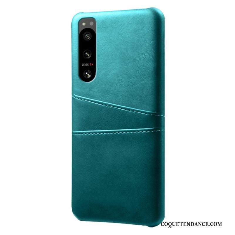 Coque Sony Xperia 5 IV Effet Cuir Porte-Cartes