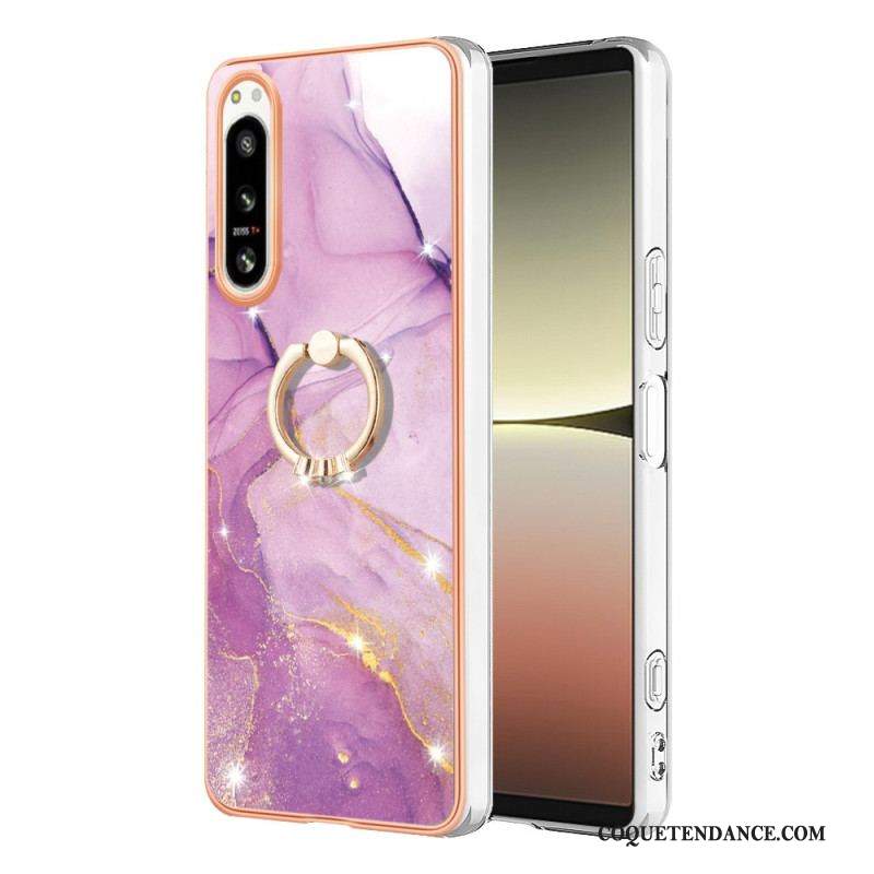 Coque Sony Xperia 5 IV Marbre avec Anneau-Support