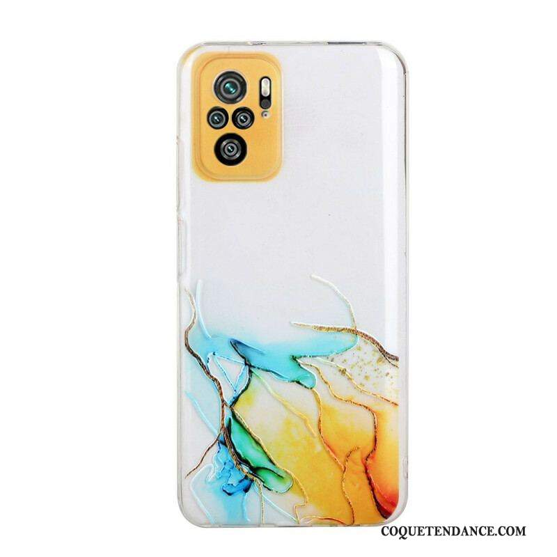 Coque Xiaomi Redmi Note 10/10S/Poco M5s Silicone Effet Marbré