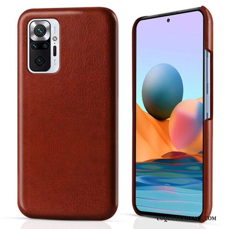 Coque Xiaomi Redmi Note 10 Pro Effet Cuir KSQ