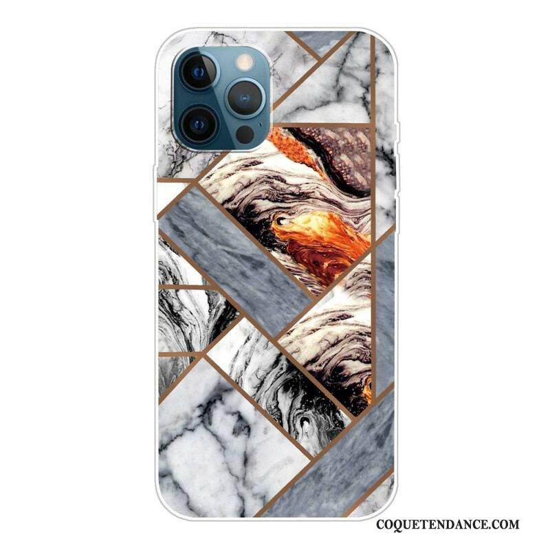 Coque iPhone 13 Pro Marbre Géométrique Décliné