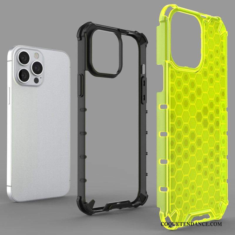 Coque iPhone 14 Pro Max Style Nid d'Abeille