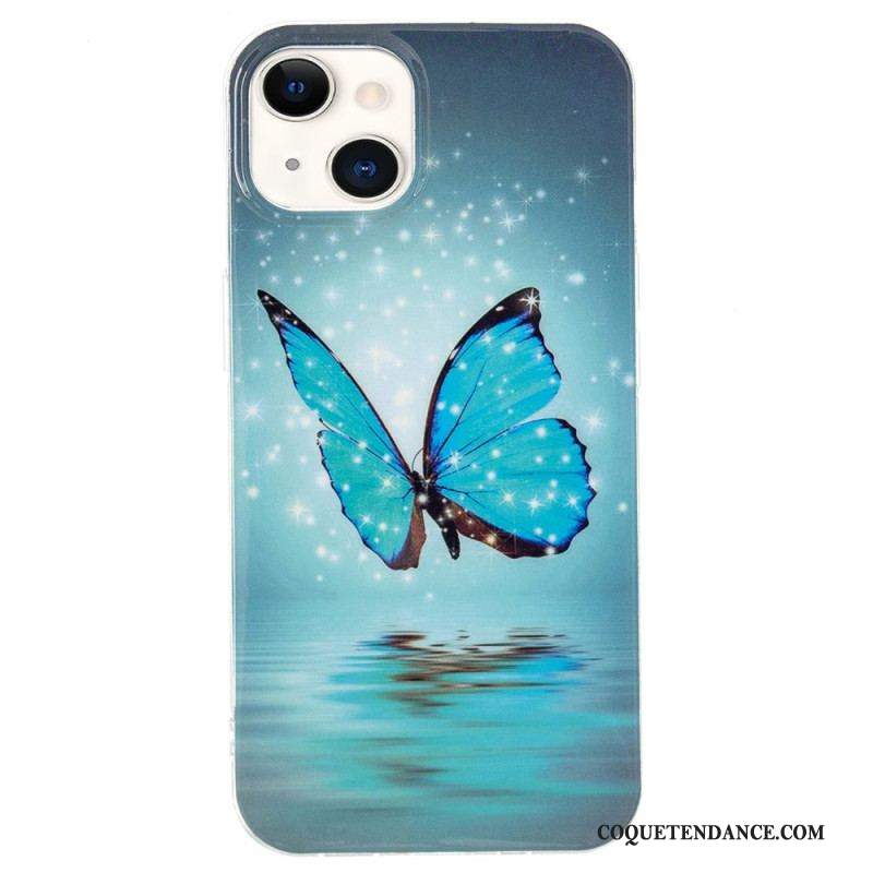 Coque iPhone 15 Plus Fluorescente Papillons