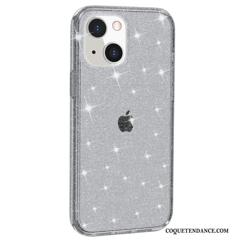 Coque iPhone 15 Plus Transparente Paillettes