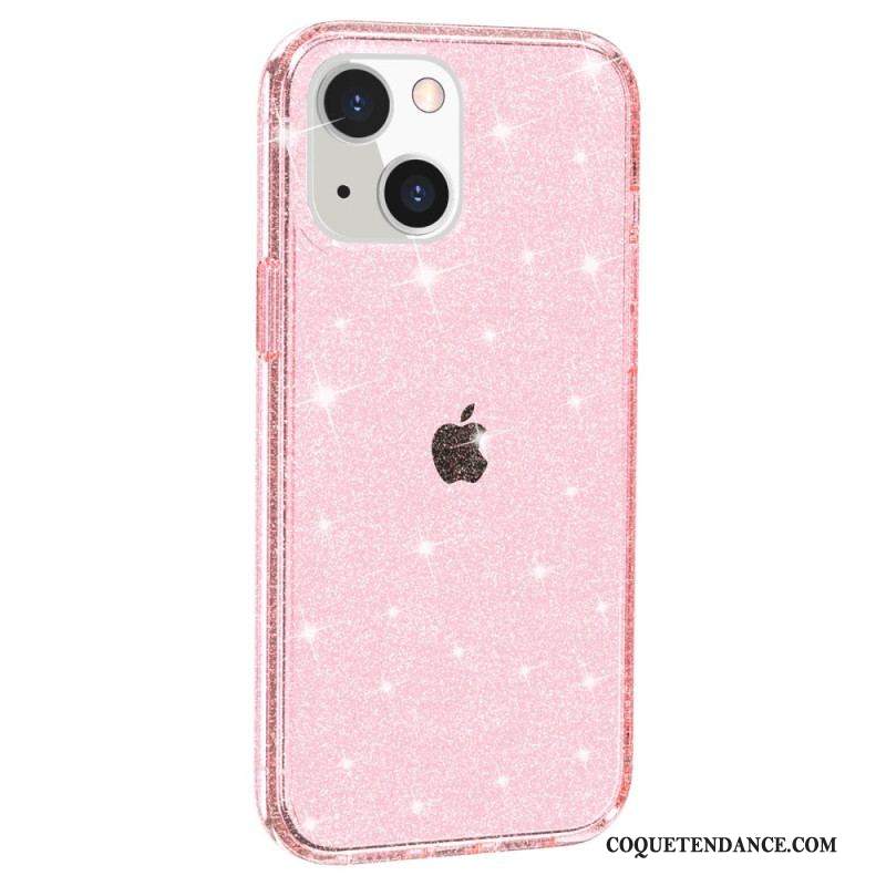 Coque iPhone 15 Plus Transparente Paillettes