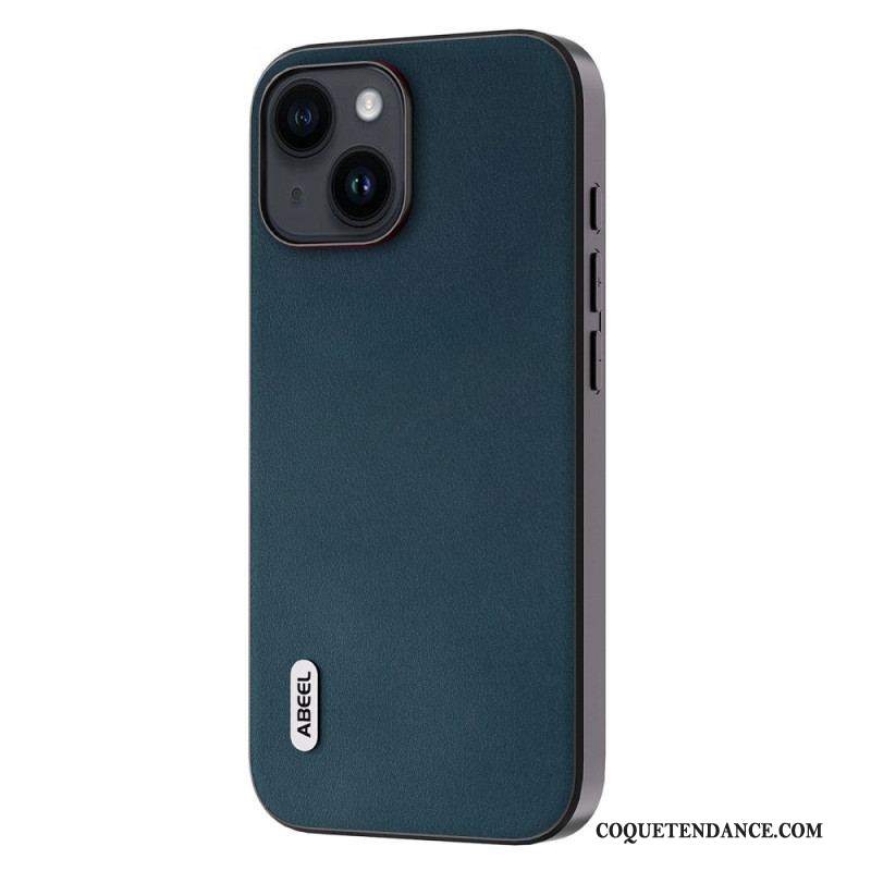 Coque iPhone 15 Plus Vrai Cuir Nappa ABEEL