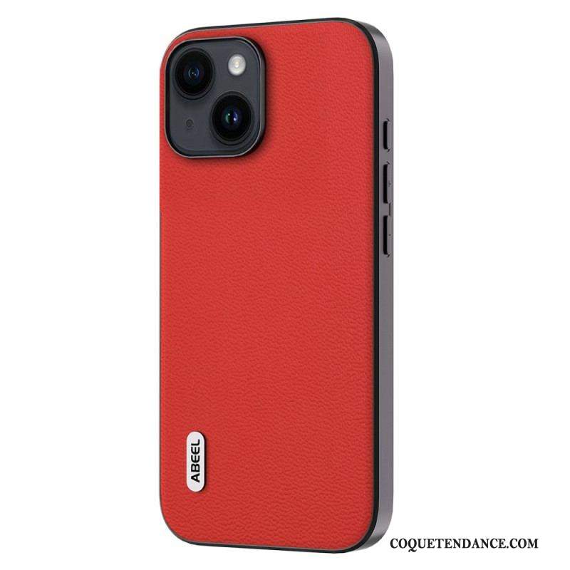 Coque iPhone 15 Plus Véritable Cuir ABEEL