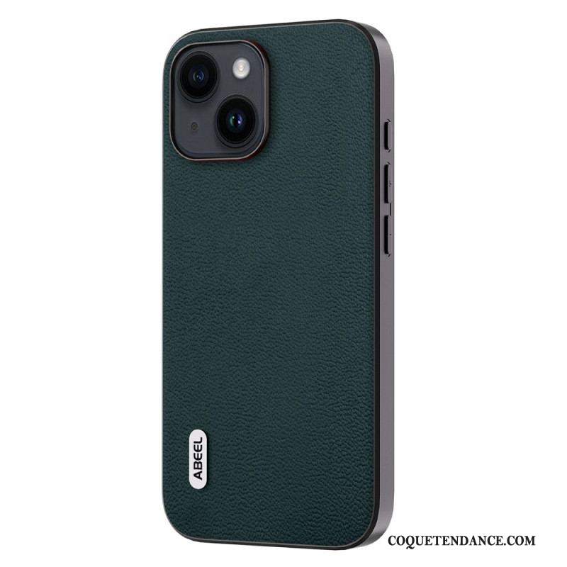 Coque iPhone 15 Plus Véritable Cuir ABEEL