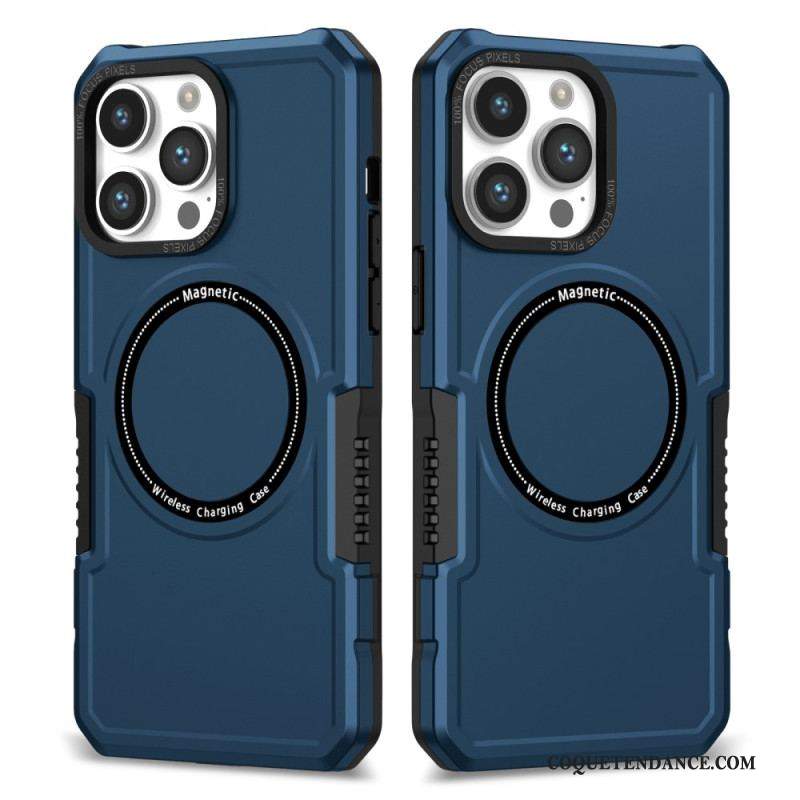 Coque iPhone 15 Pro Max Style Cuir Compatible Magsafe