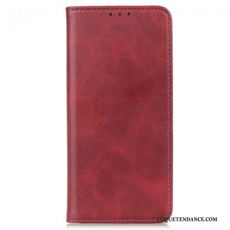 Flip Cover Motorola Edge 20 Lite Cuir Fendu Design