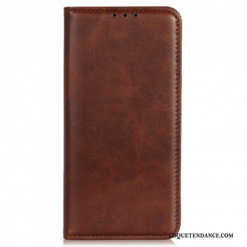 Flip Cover Motorola Edge 20 Lite Cuir Fendu Design