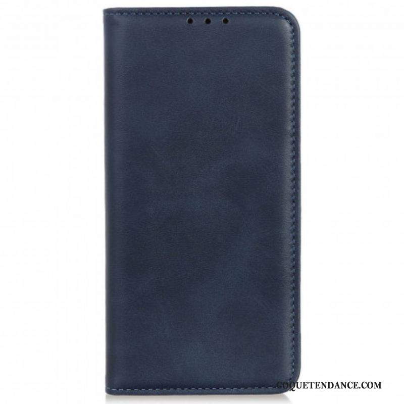 Flip Cover Motorola Edge 20 Lite Cuir Fendu Design