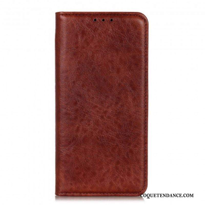 Flip Cover Motorola G60s Cuir Fendu Texturé