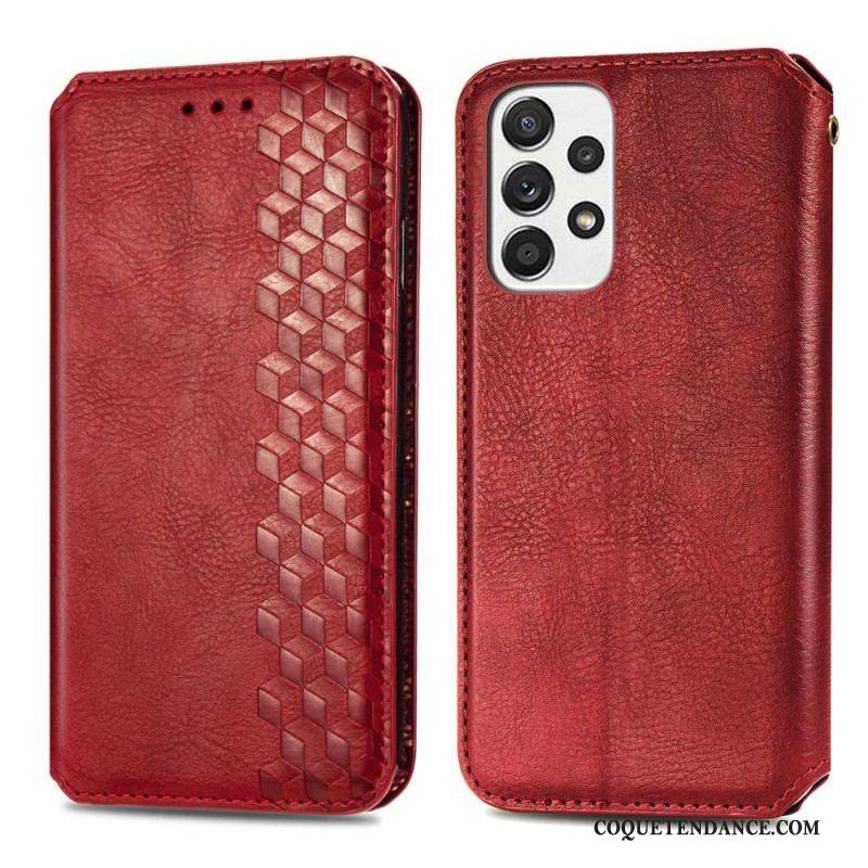 Flip Cover Samsung Galaxy A13 Effet Cuir Motif 3D