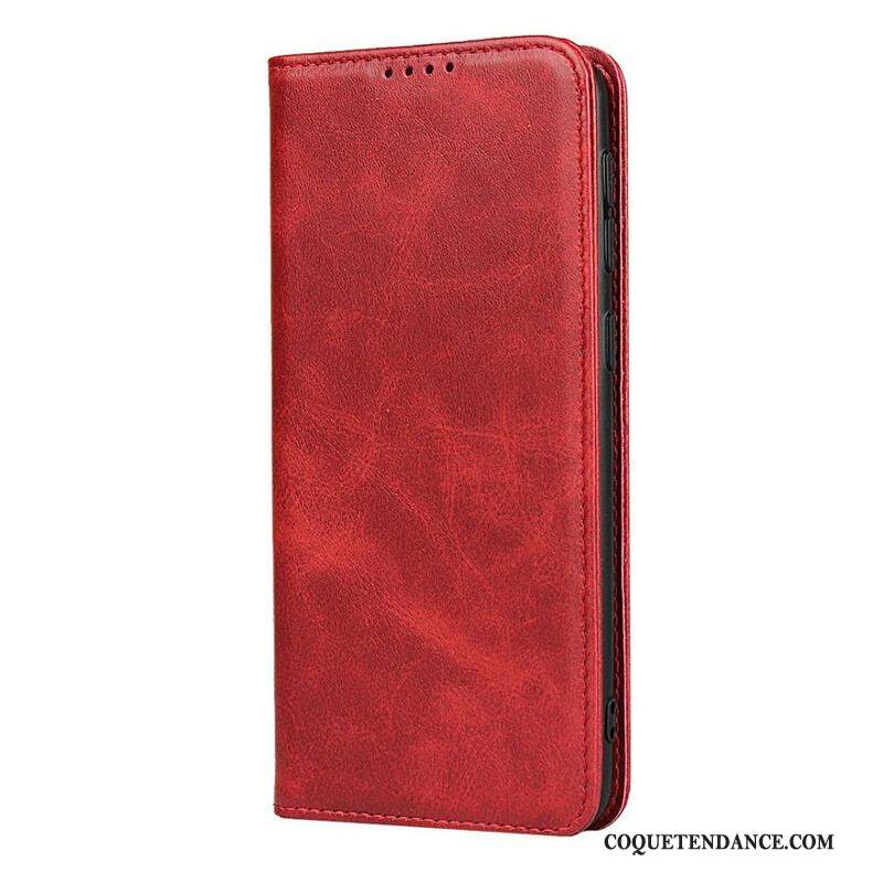 Flip Cover Samsung Galaxy M21 Cuir Fendu Élégance