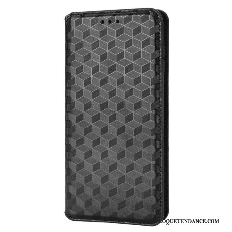 Flip Cover Samsung Galaxy M23 Effet Cuir Cubes 3D