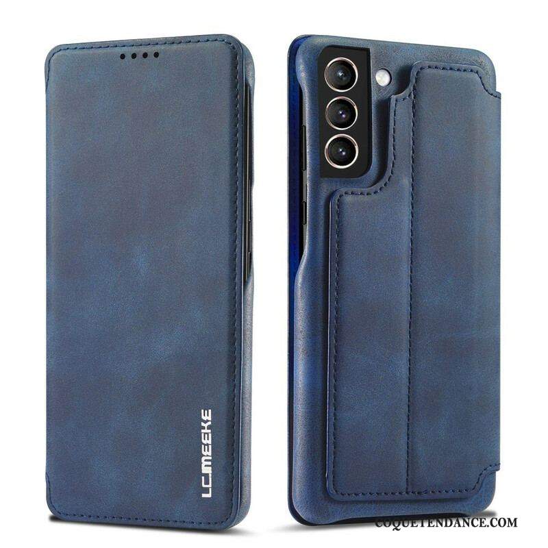 Flip Cover Samsung Galaxy S21 FE LC.IMEEKE Effet Cuir