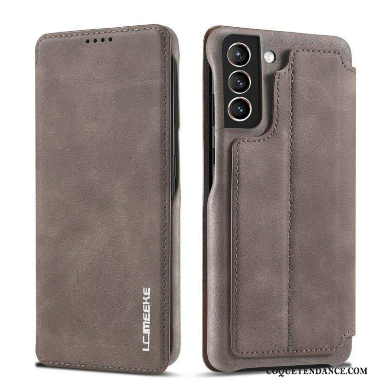 Flip Cover Samsung Galaxy S21 FE LC.IMEEKE Effet Cuir