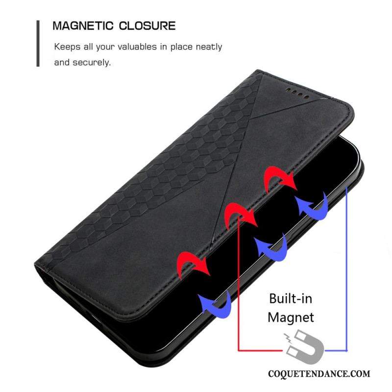 Flip Cover Samsung Galaxy S21 Ultra 5G Effet Cuir Géo