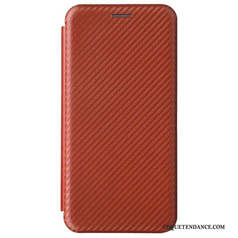 Flip Cover Samsung Galaxy S22 5G Fibre Carbone