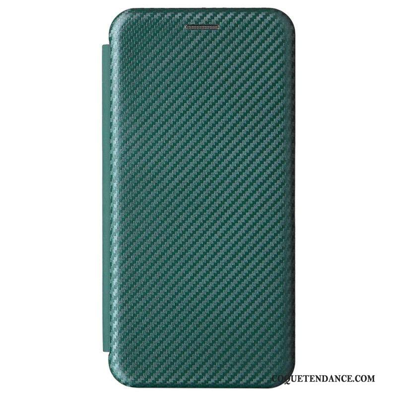 Flip Cover Samsung Galaxy S22 5G Fibre Carbone