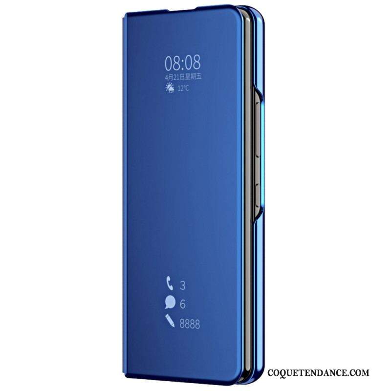 Flip Cover Samsung Galaxy Z Fold 4 Miroir et Transparence