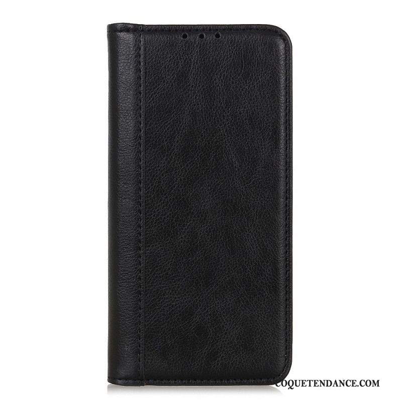 Flip Cover Sony Xperia 1 IV Cuir Fendu Classique