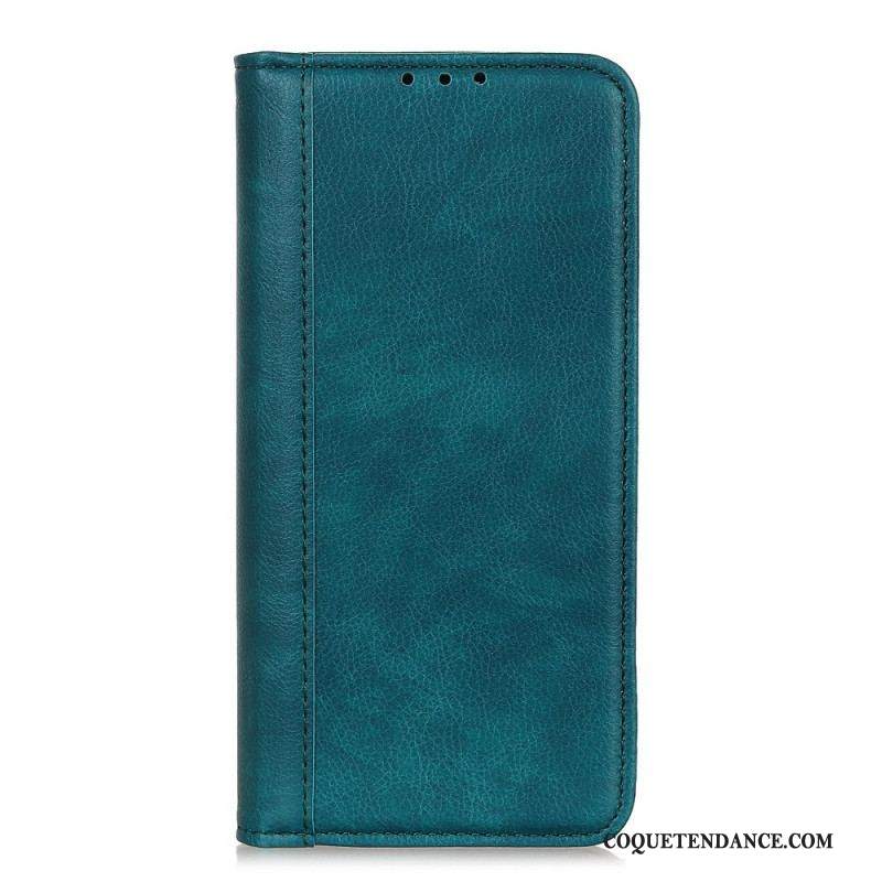 Flip Cover Sony Xperia 1 IV Cuir Fendu Classique