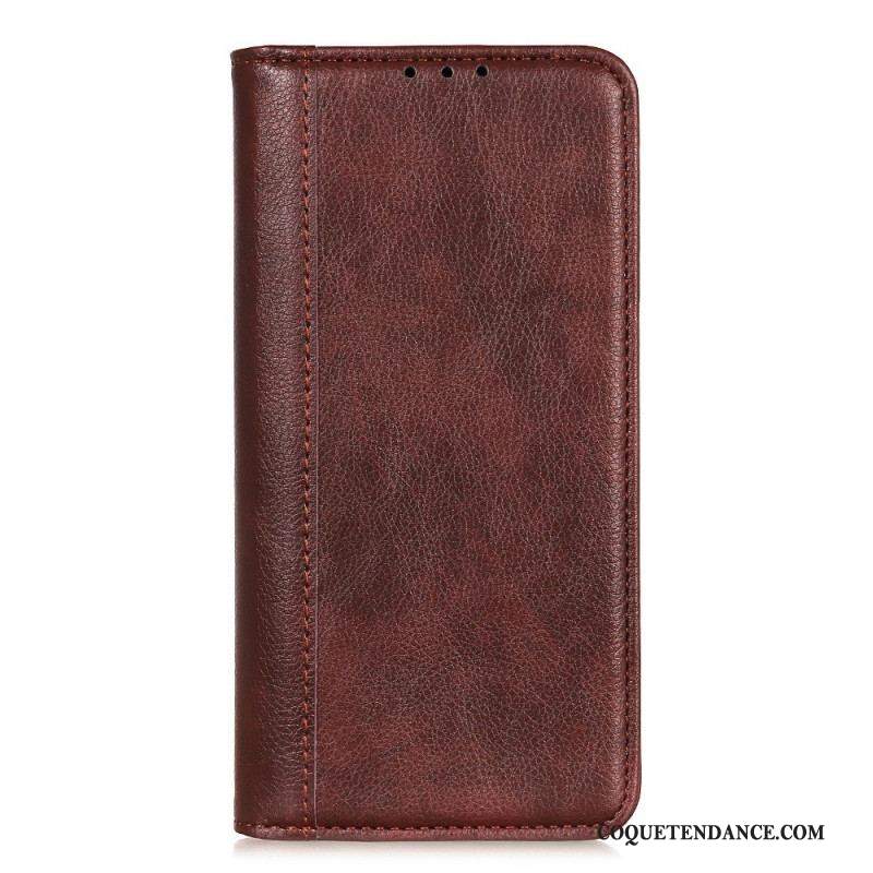 Flip Cover Sony Xperia 1 IV Cuir Fendu Classique