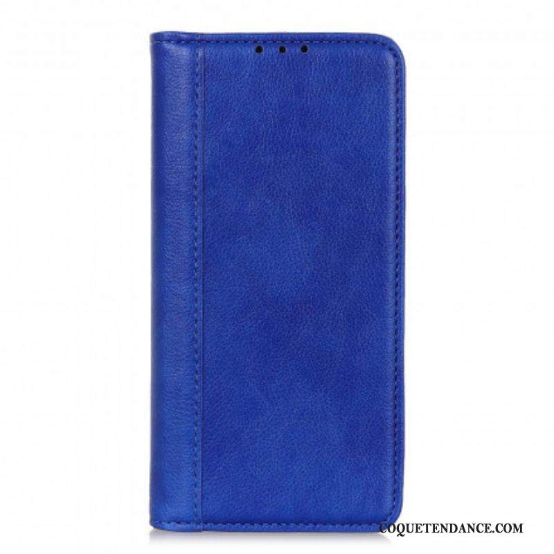 Flip Cover Sony Xperia 10 III Cuir Litchi Fendu Élégance