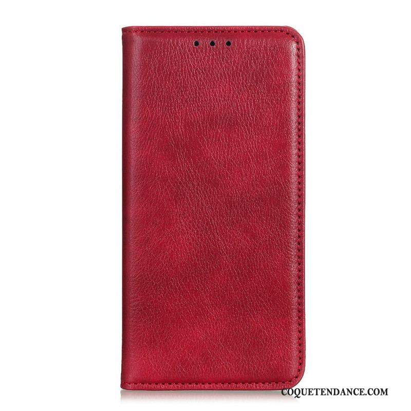 Flip Cover Sony Xperia 10 IV Cuir Fendu Litchi