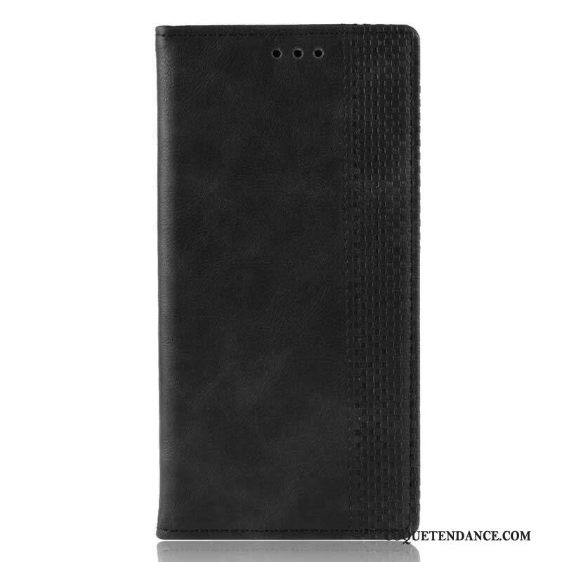 Flip Cover Sony Xperia 5 II Effet Cuir Vintage Stylisé