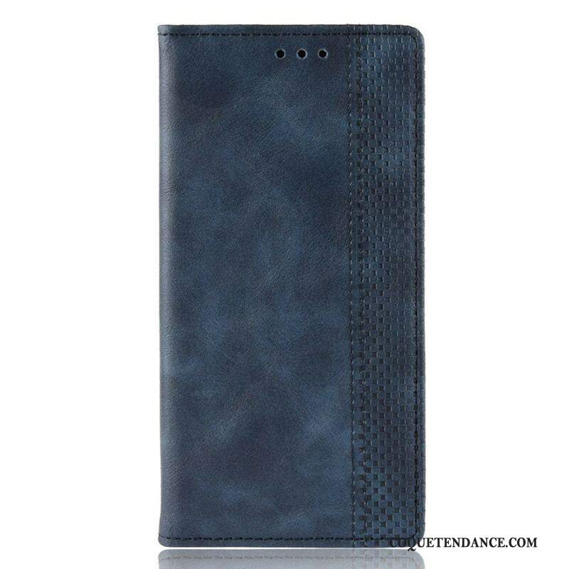 Flip Cover Sony Xperia 5 II Effet Cuir Vintage Stylisé