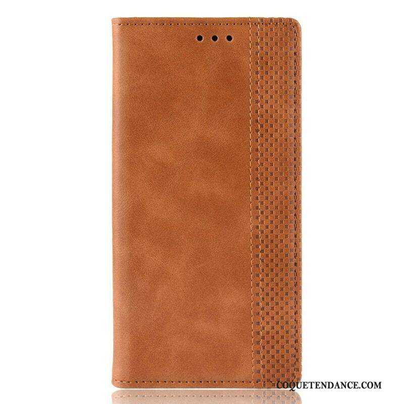 Flip Cover Sony Xperia 5 II Effet Cuir Vintage Stylisé