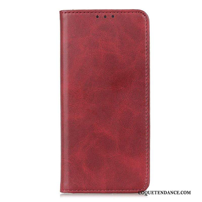 Flip Cover Sony Xperia 5 IV Cuir Fendu