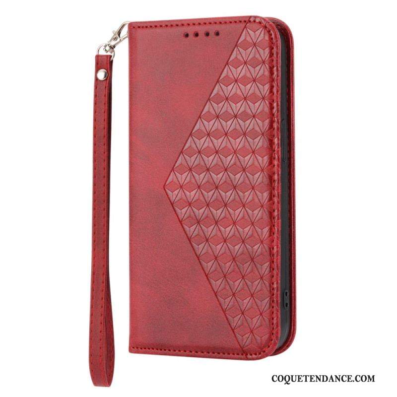 Flip Cover Sony Xperia 5 IV Style Cuir Motif 3D avec Lanière