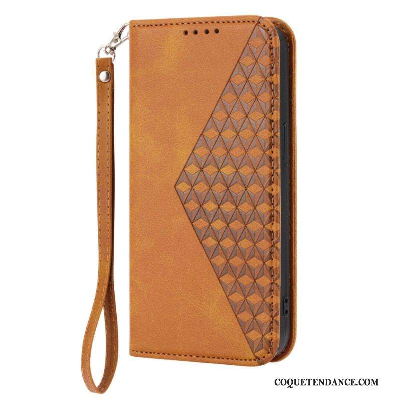 Flip Cover Sony Xperia 5 IV Style Cuir Motif 3D avec Lanière