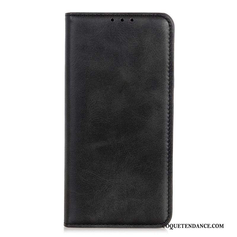 Flip Cover Sony Xperia Pro-I Cuir Fendu Élégance