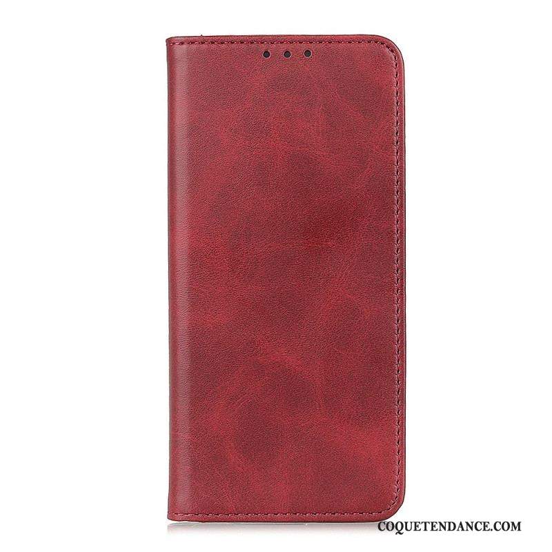 Flip Cover Sony Xperia Pro-I Cuir Fendu Élégance